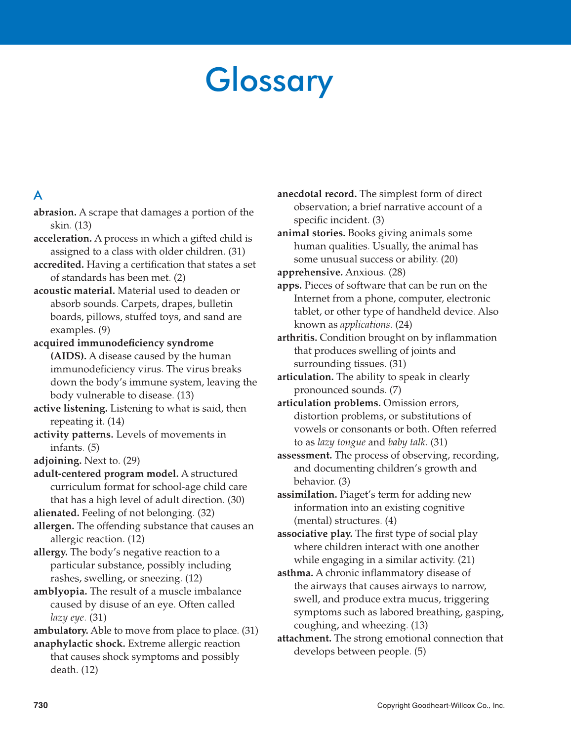 Working with Young Children, 8th Edition page 730