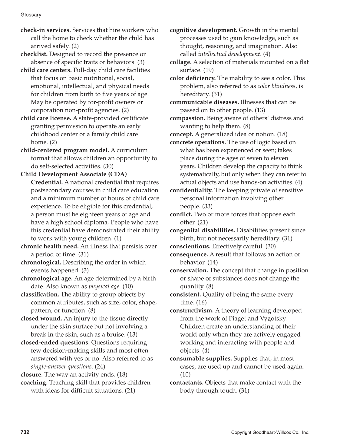 Working with Young Children, 8th Edition page 732