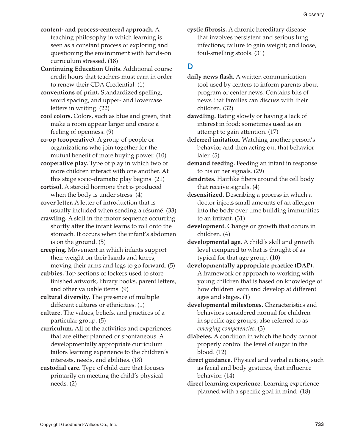 Working with Young Children, 8th Edition page 733