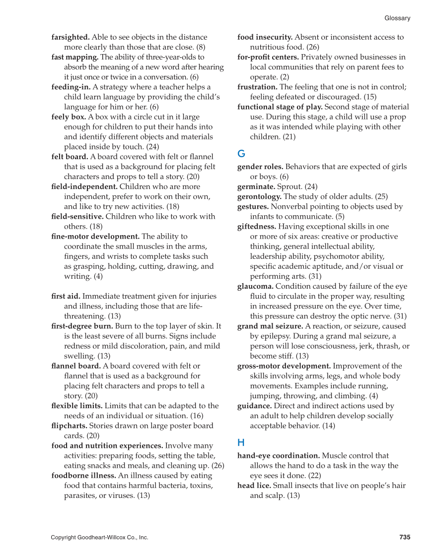 Working with Young Children, 8th Edition page 735