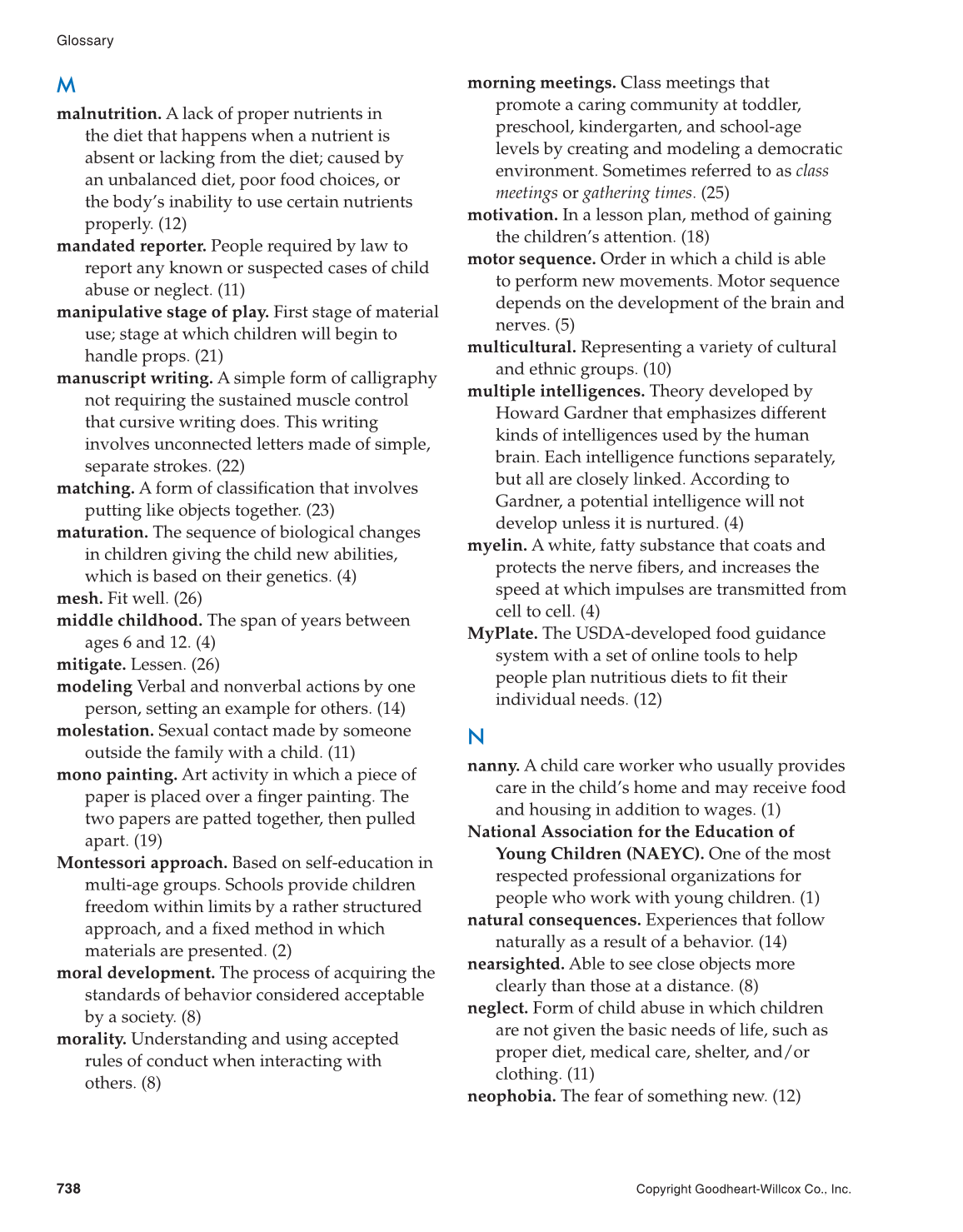 Working with Young Children, 8th Edition page 738