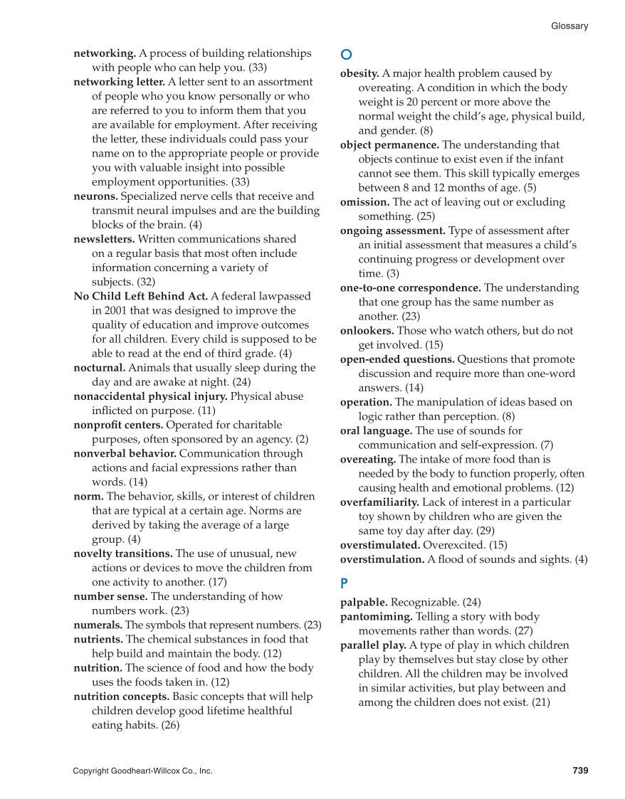 Working with Young Children, 8th Edition page 739