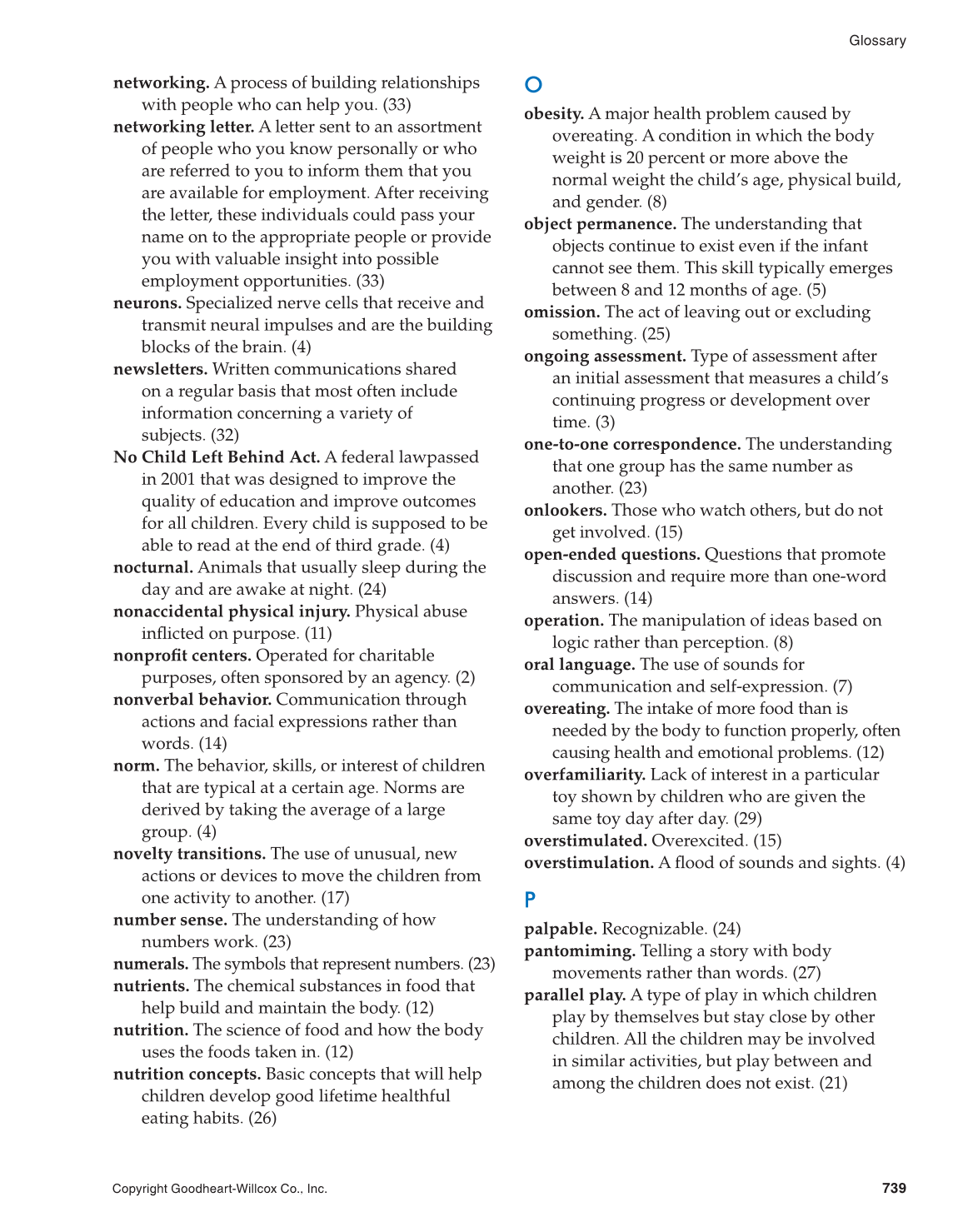 Working with Young Children, 8th Edition page 739