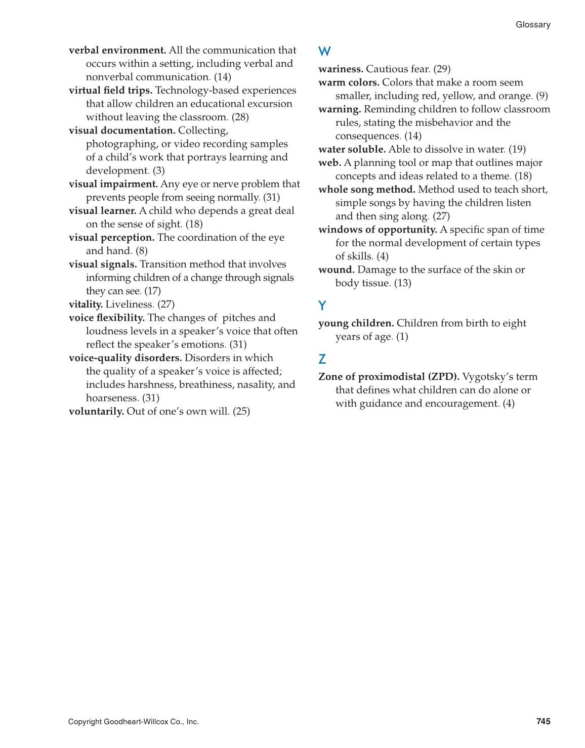 Working with Young Children, 8th Edition page 745