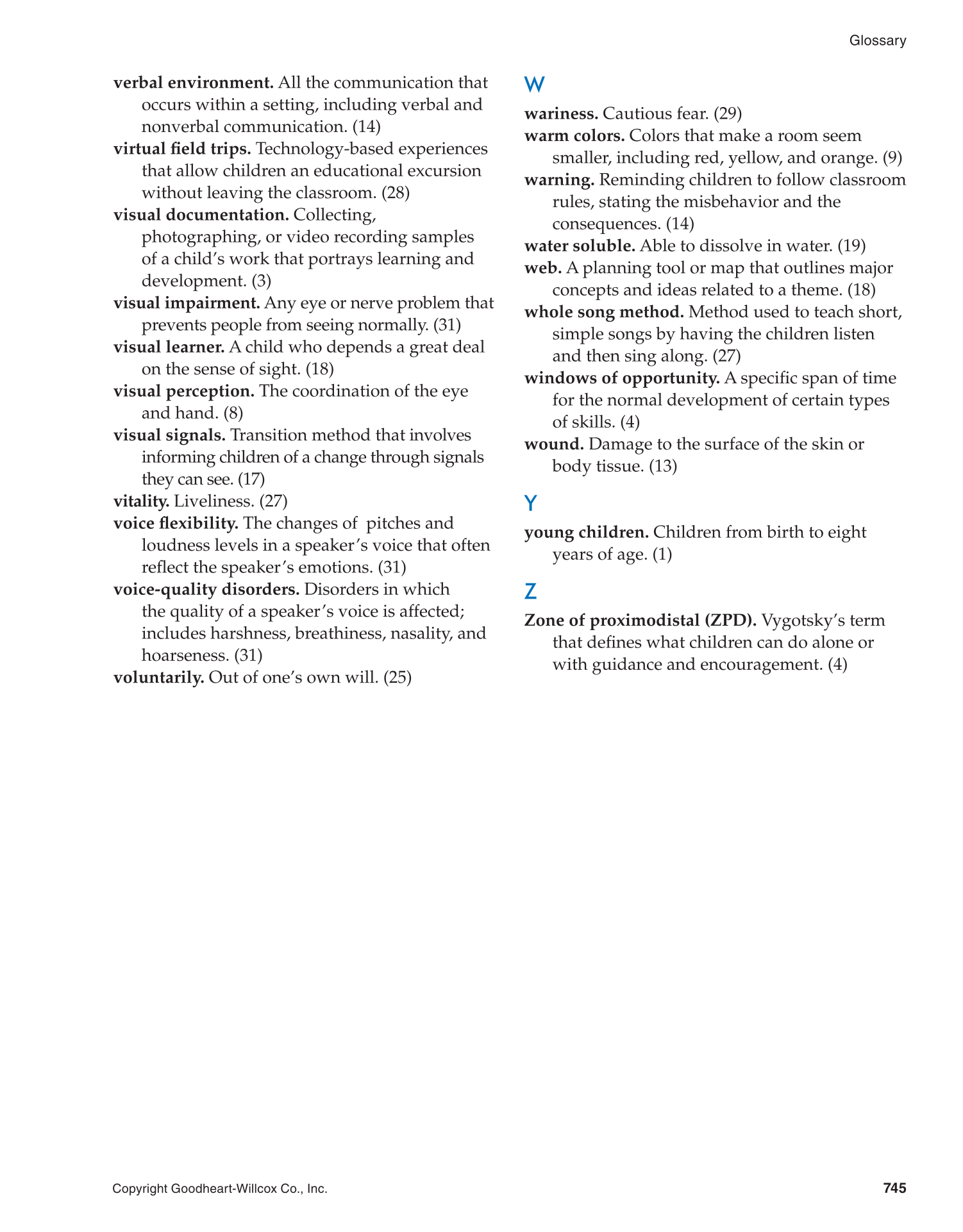 Working with Young Children, 8th Edition page 745