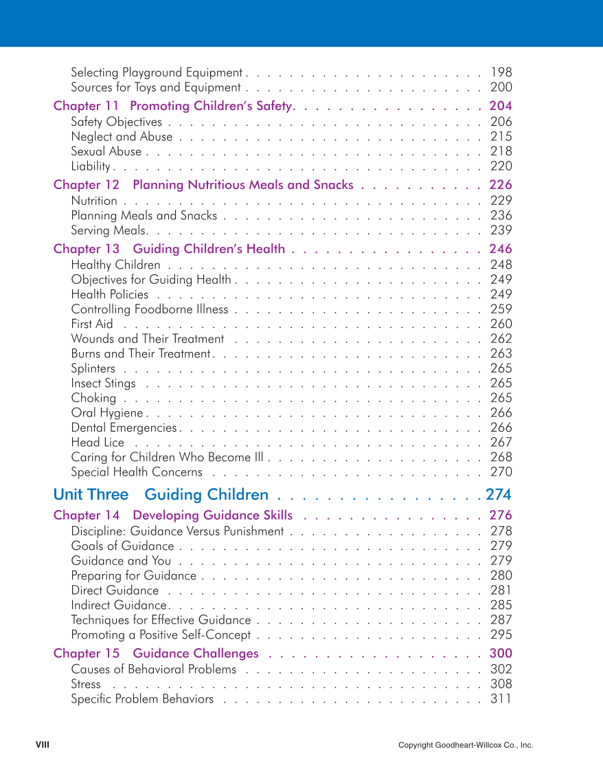Working with Young Children, 8th Edition page viii
