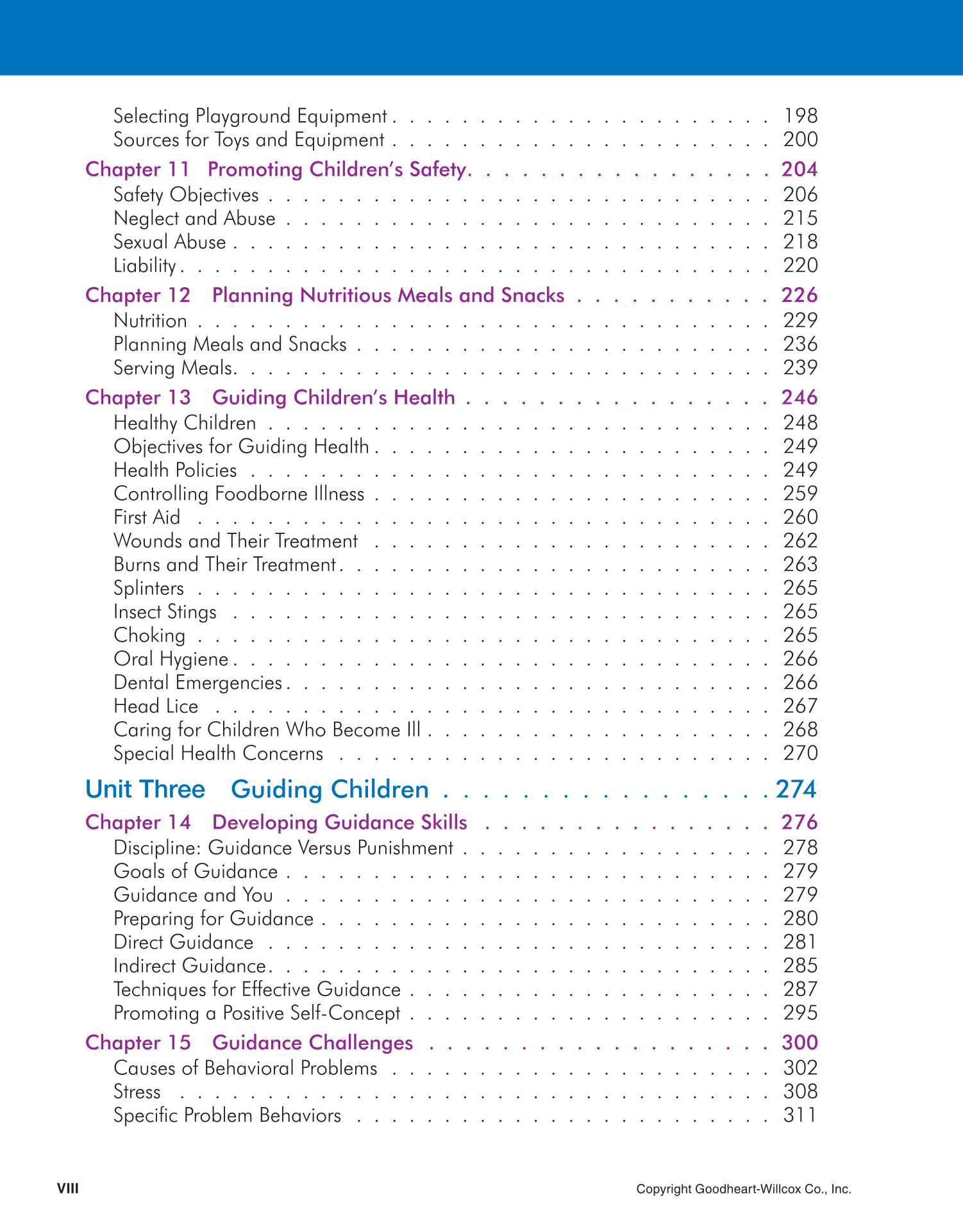 Working with Young Children, 8th Edition page viii