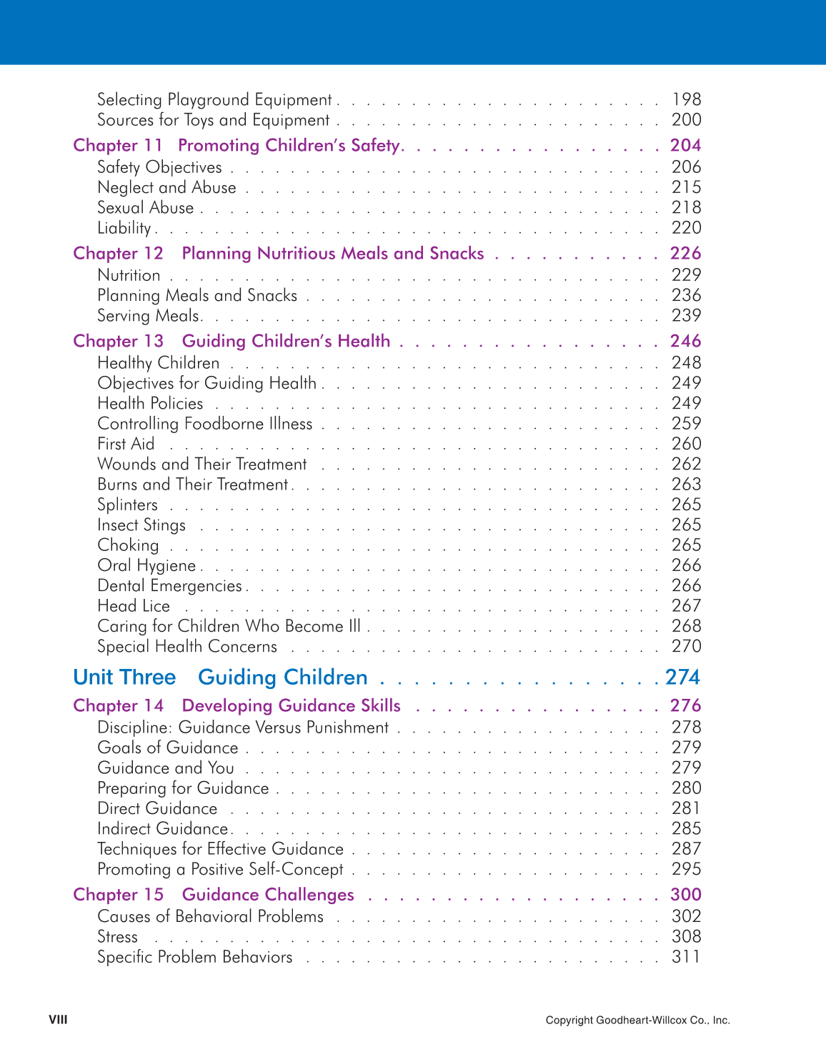 Working with Young Children, 8th Edition page viii