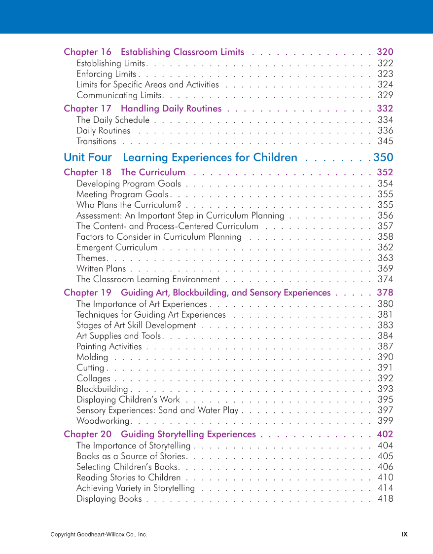 Working with Young Children, 8th Edition page ix