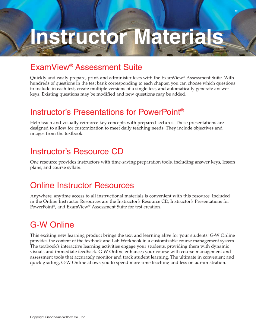 Heating and Cooling Essentials, 4th Edition page xi