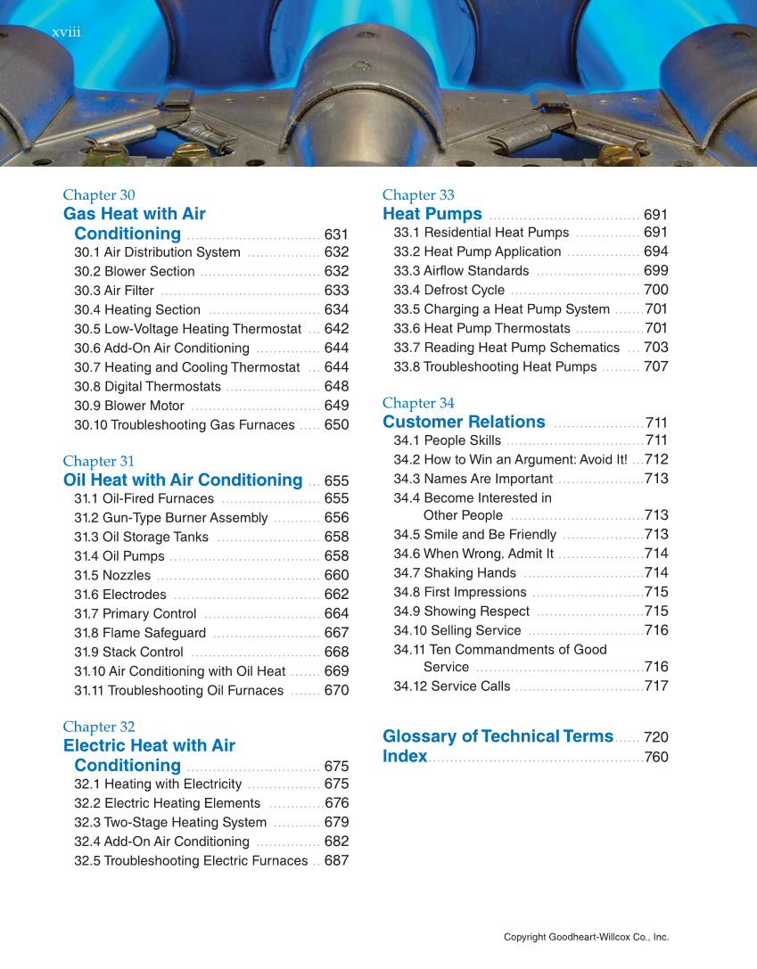 Heating and Cooling Essentials, 4th Edition page xviii