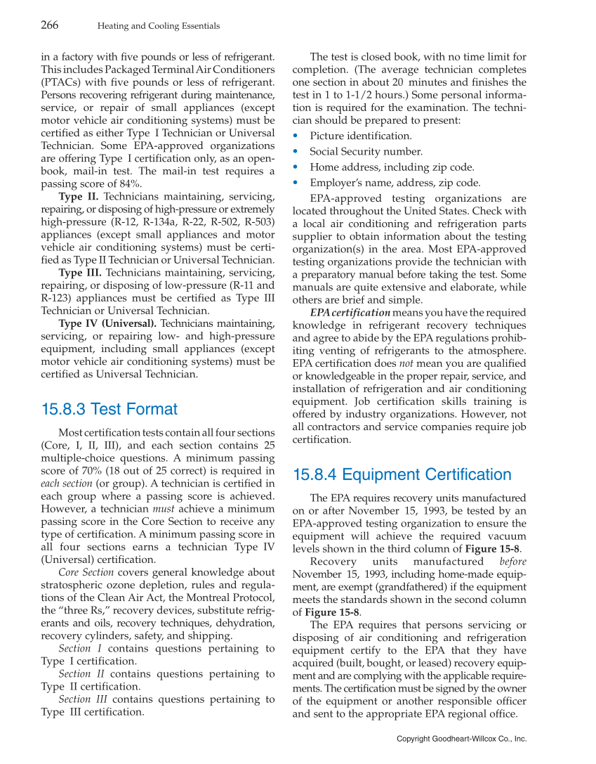 Heating and Cooling Essentials, 4th Edition page 266