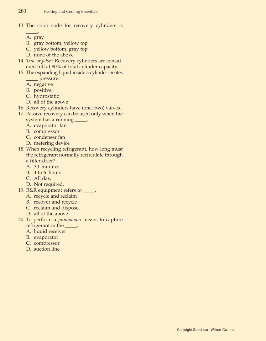 Heating and Cooling Essentials, 4th Edition page 280