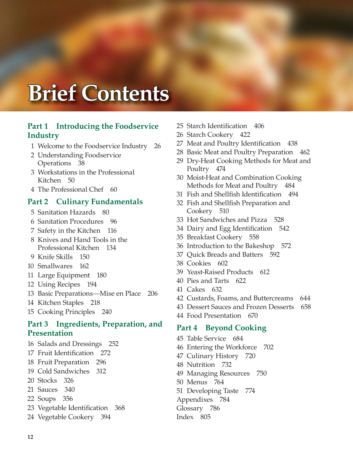 The Culinary Professional, 1st Edition page 12