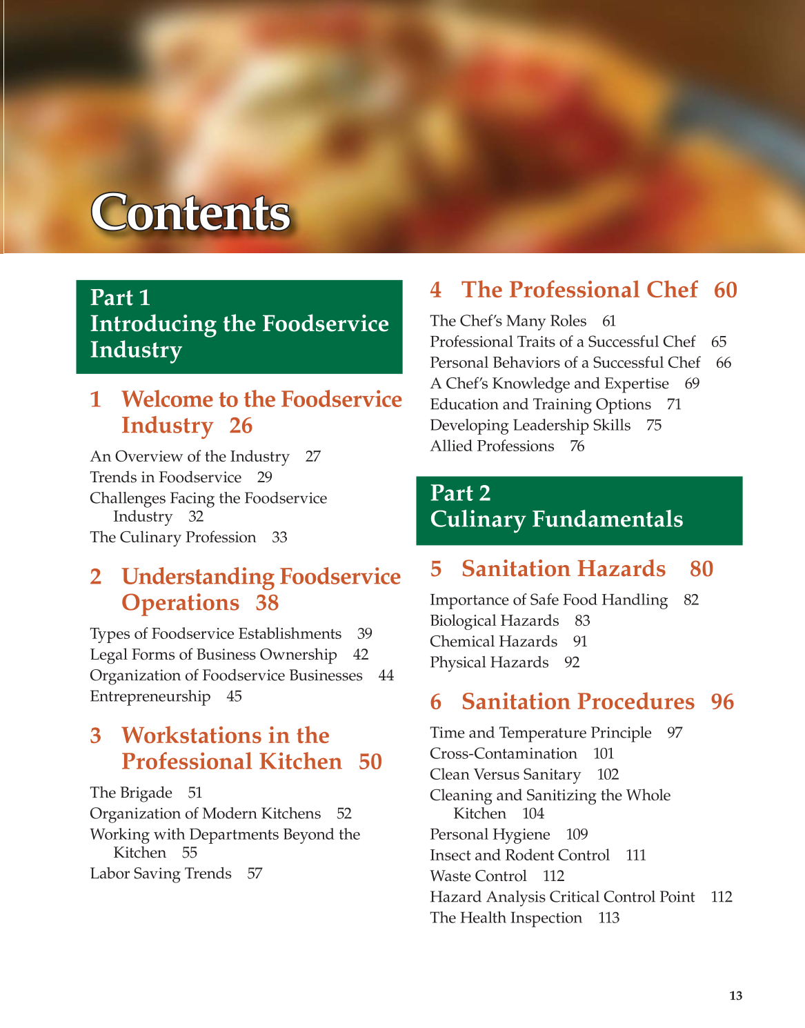 The Culinary Professional, 1st Edition page 13