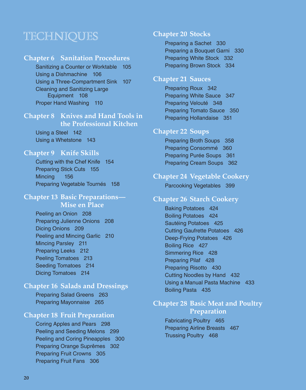 The Culinary Professional, 1st Edition page 20