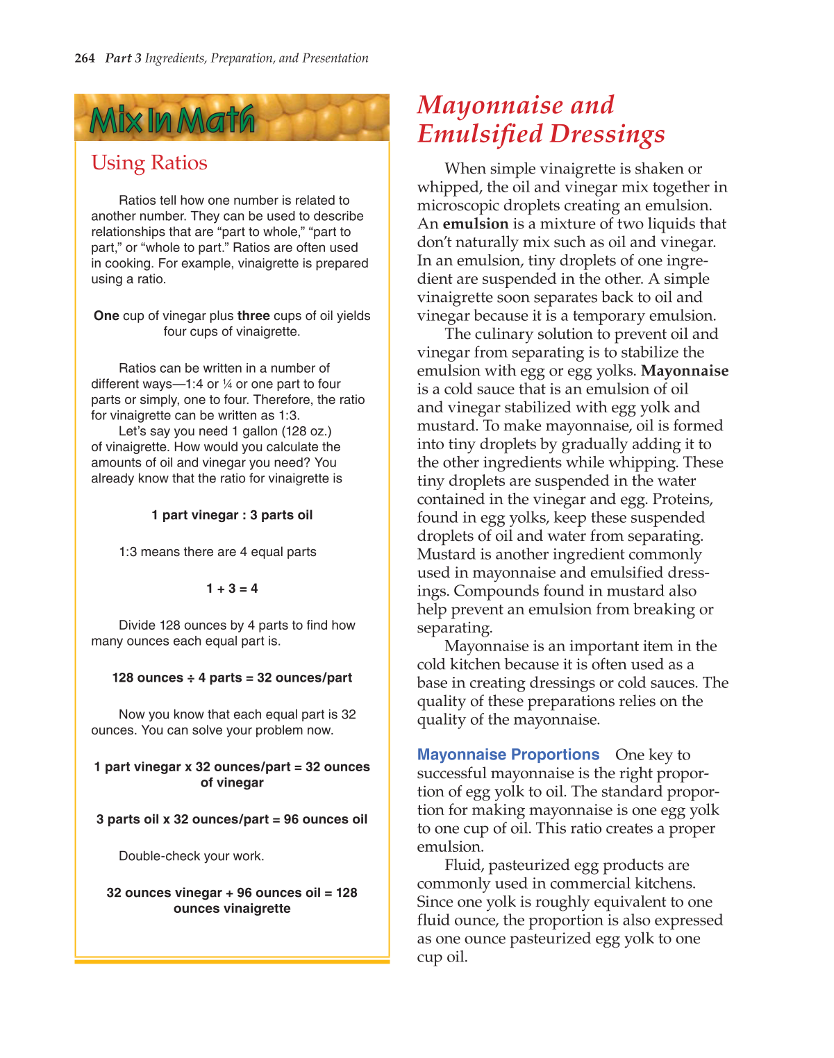 The Culinary Professional, 1st Edition page 264