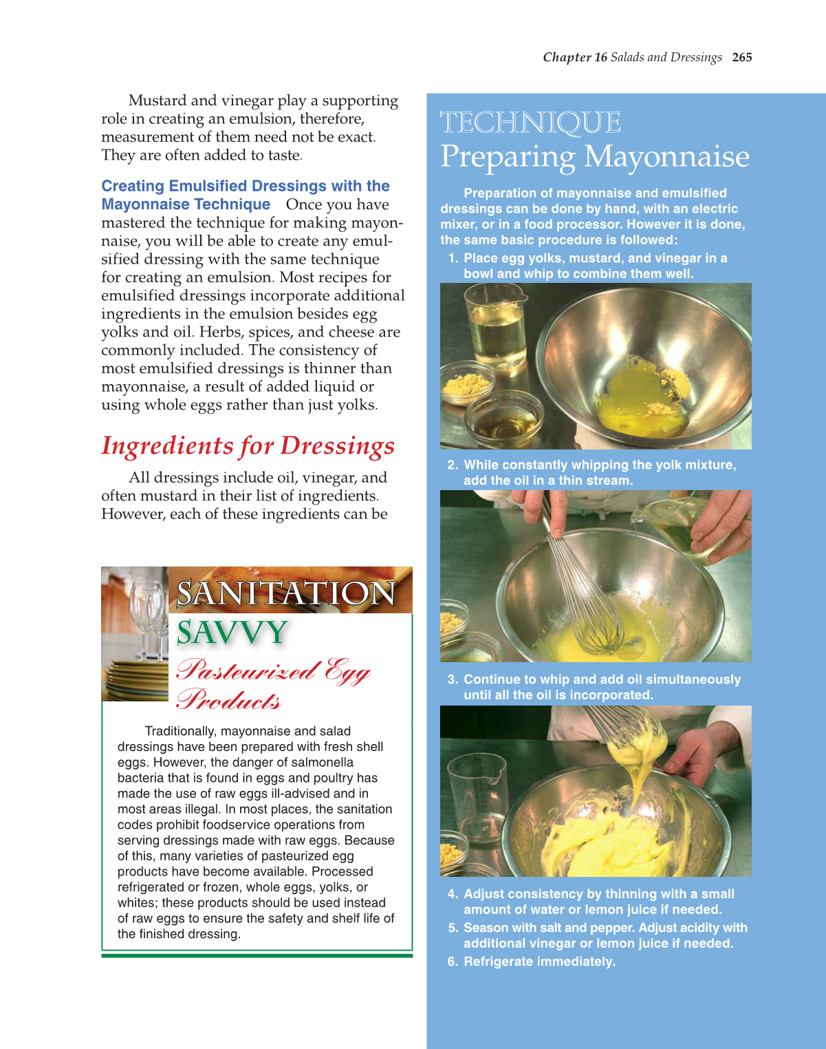 The Culinary Professional, 1st Edition page 265