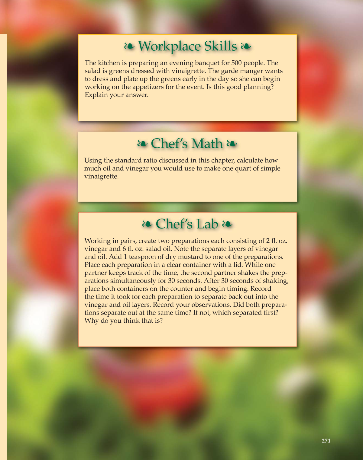 The Culinary Professional, 1st Edition page 271