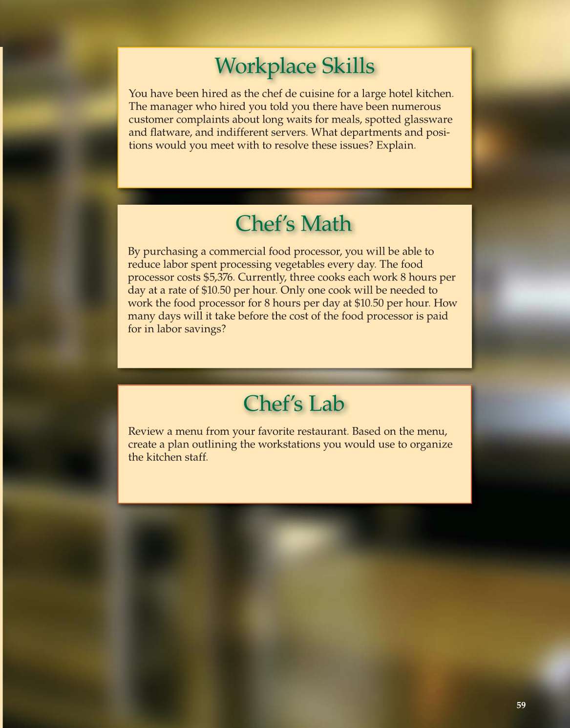 The Culinary Professional, 1st Edition page 59