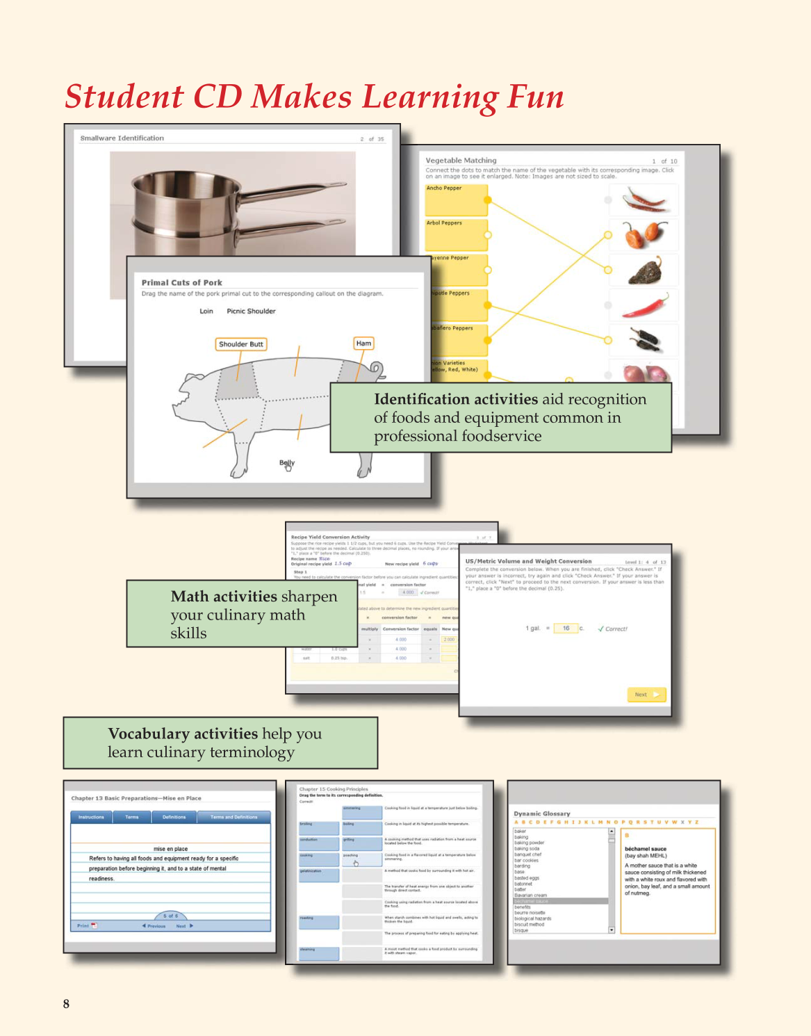 The Culinary Professional, 1st Edition page 8