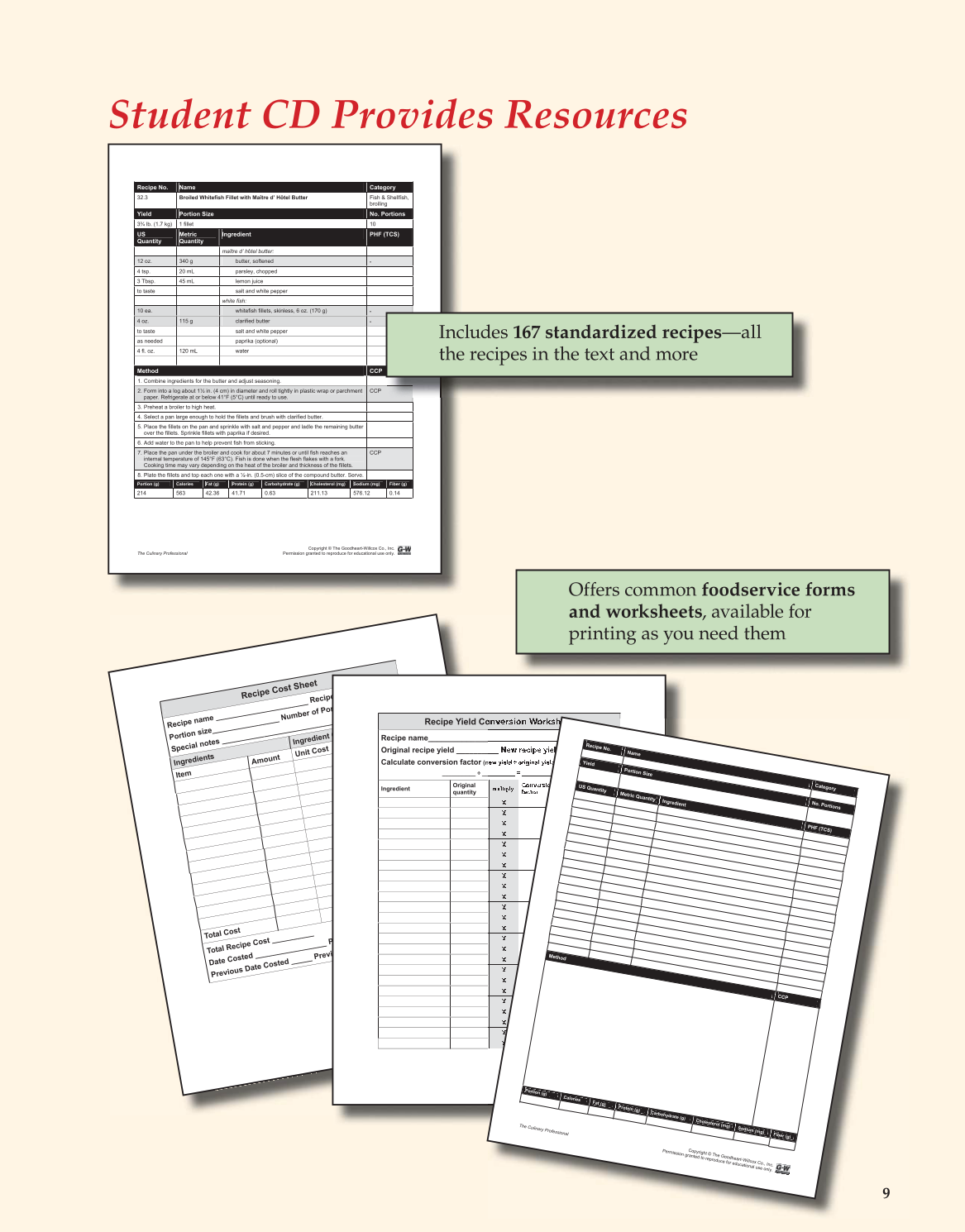 The Culinary Professional, 1st Edition page 9
