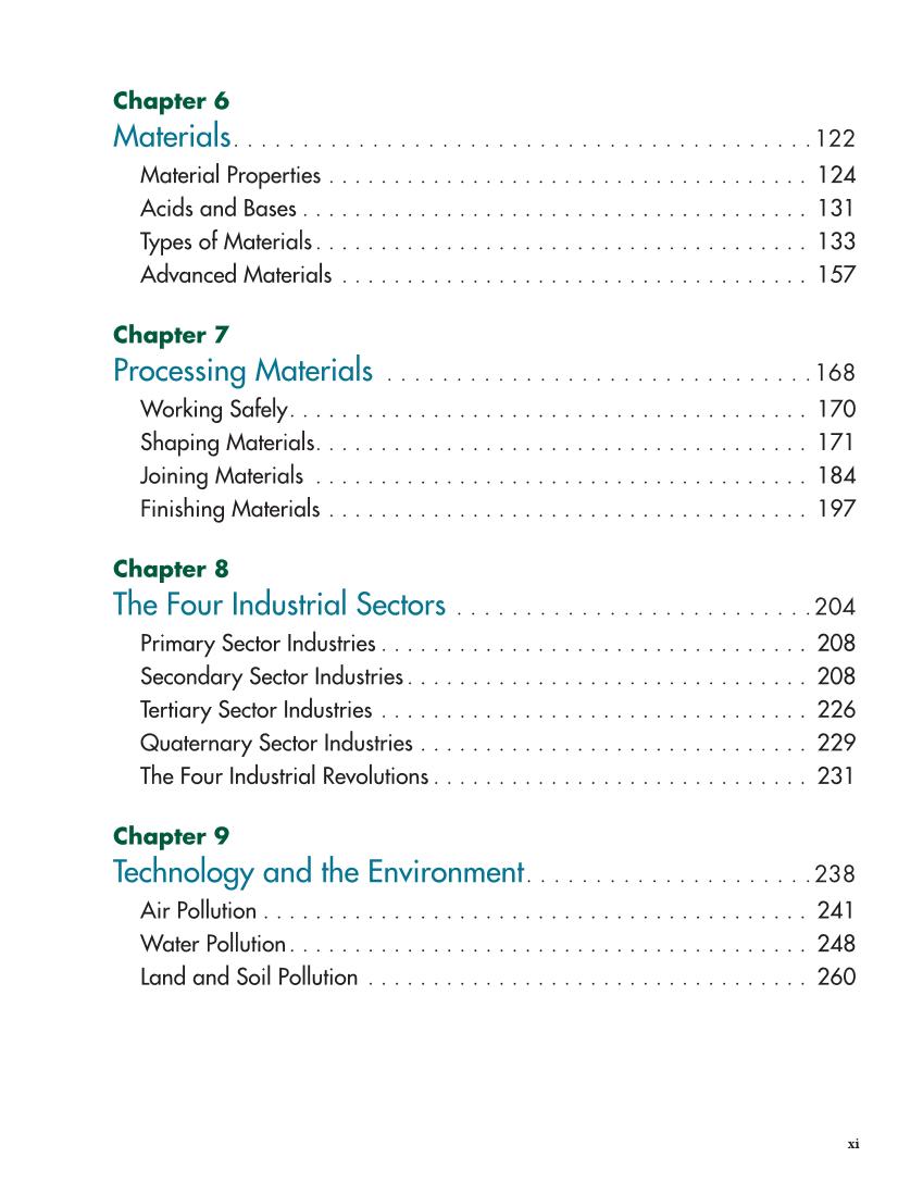 Technology: Engineering Our World, 8th Edition page xi