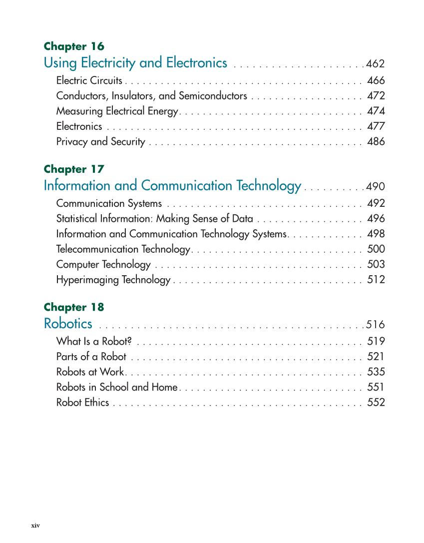 Technology: Engineering Our World, 8th Edition page xiv