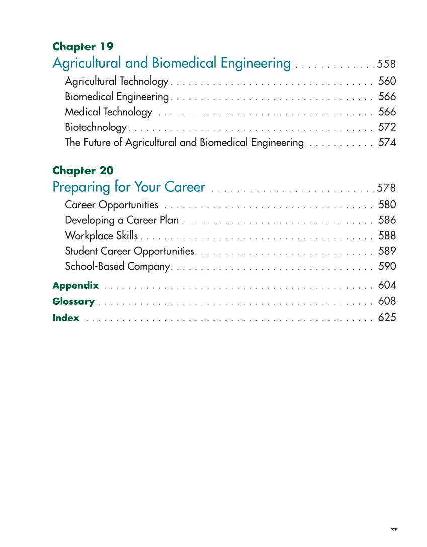 Technology: Engineering Our World, 8th Edition page xv