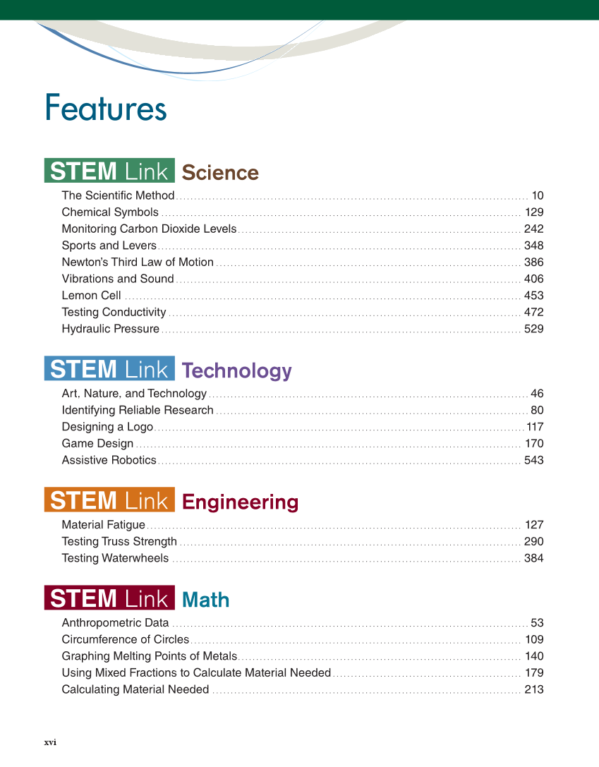 Technology: Engineering Our World, 8th Edition page xvi