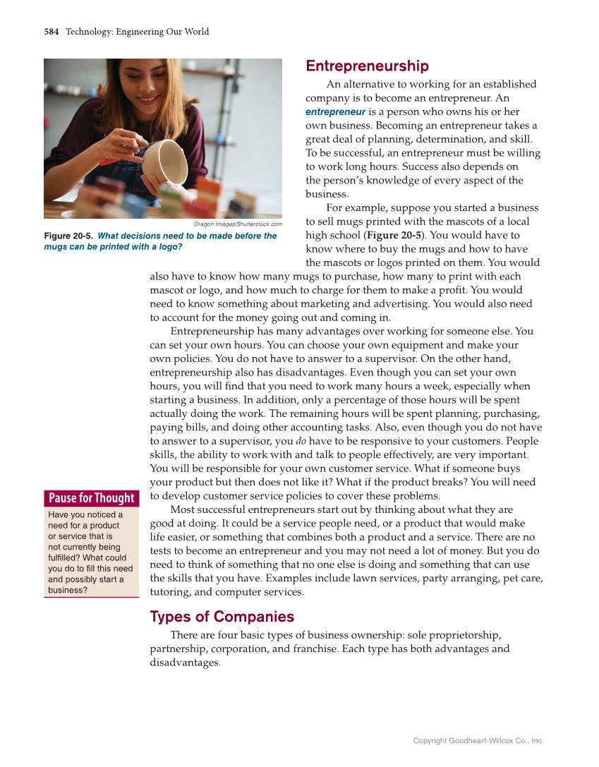 Technology: Engineering Our World, 8th Edition page 584