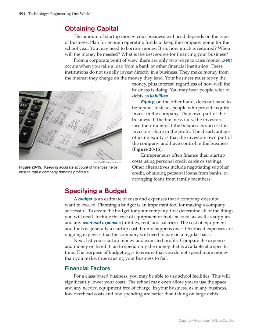 Technology: Engineering Our World, 8th Edition page 594