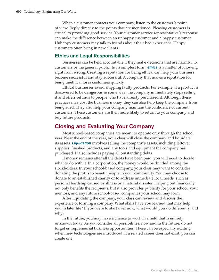 Technology: Engineering Our World, 8th Edition page 600