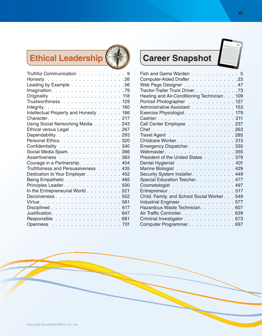 School to Career, 11th Edition page xi