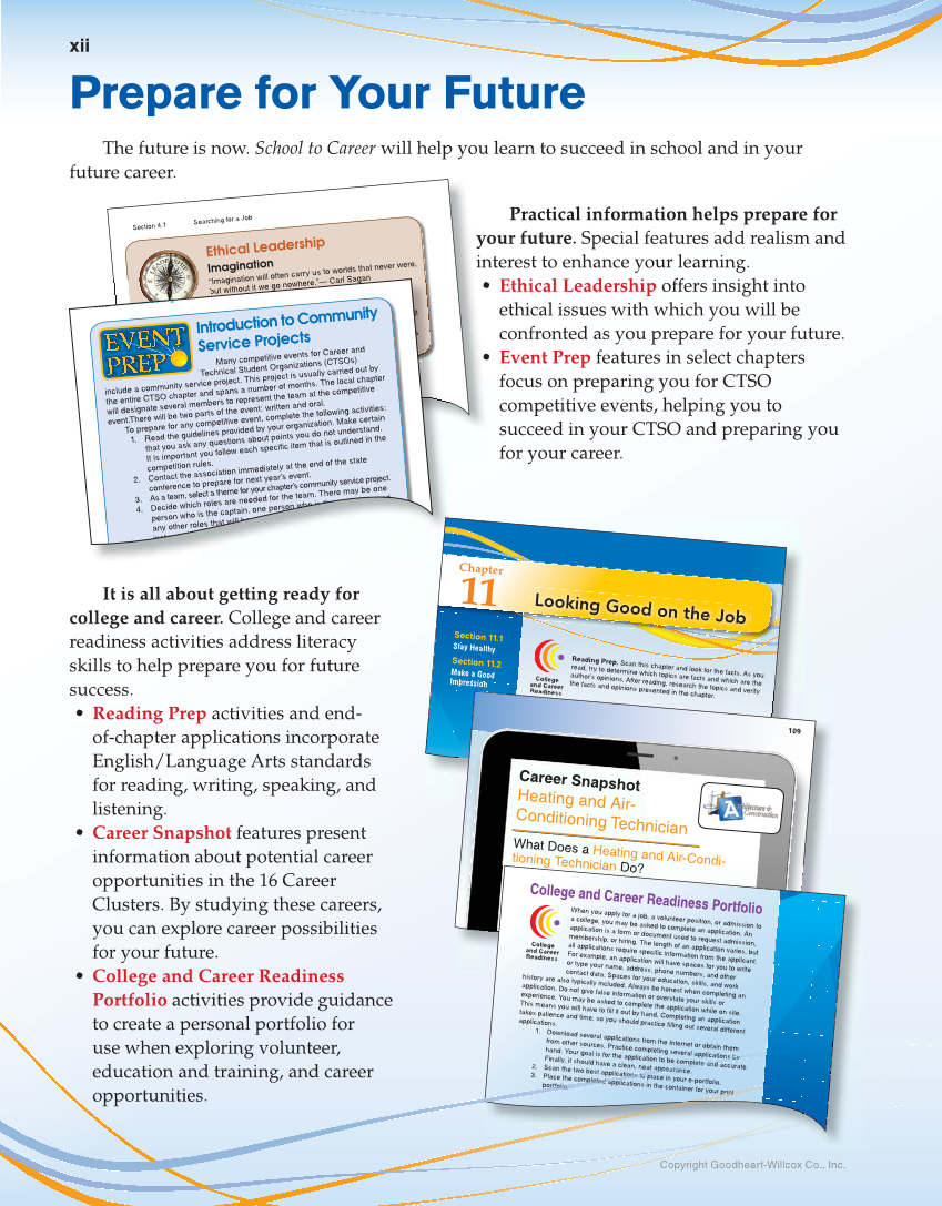 School to Career, 11th Edition page xii
