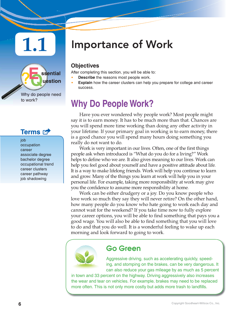 School to Career, 11th Edition page 6