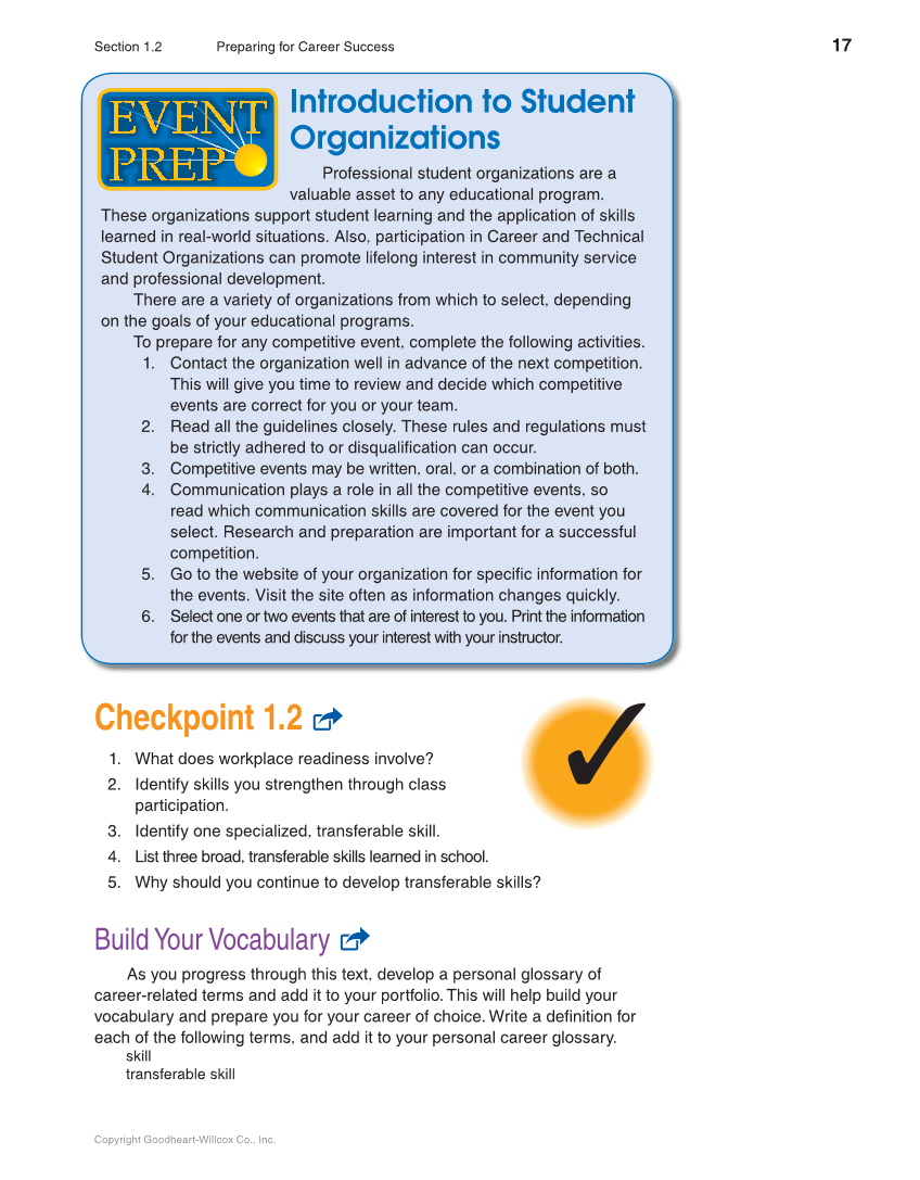 School to Career, 11th Edition page 17