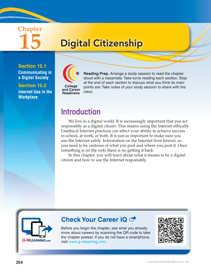 School to Career, 11th Edition page 354