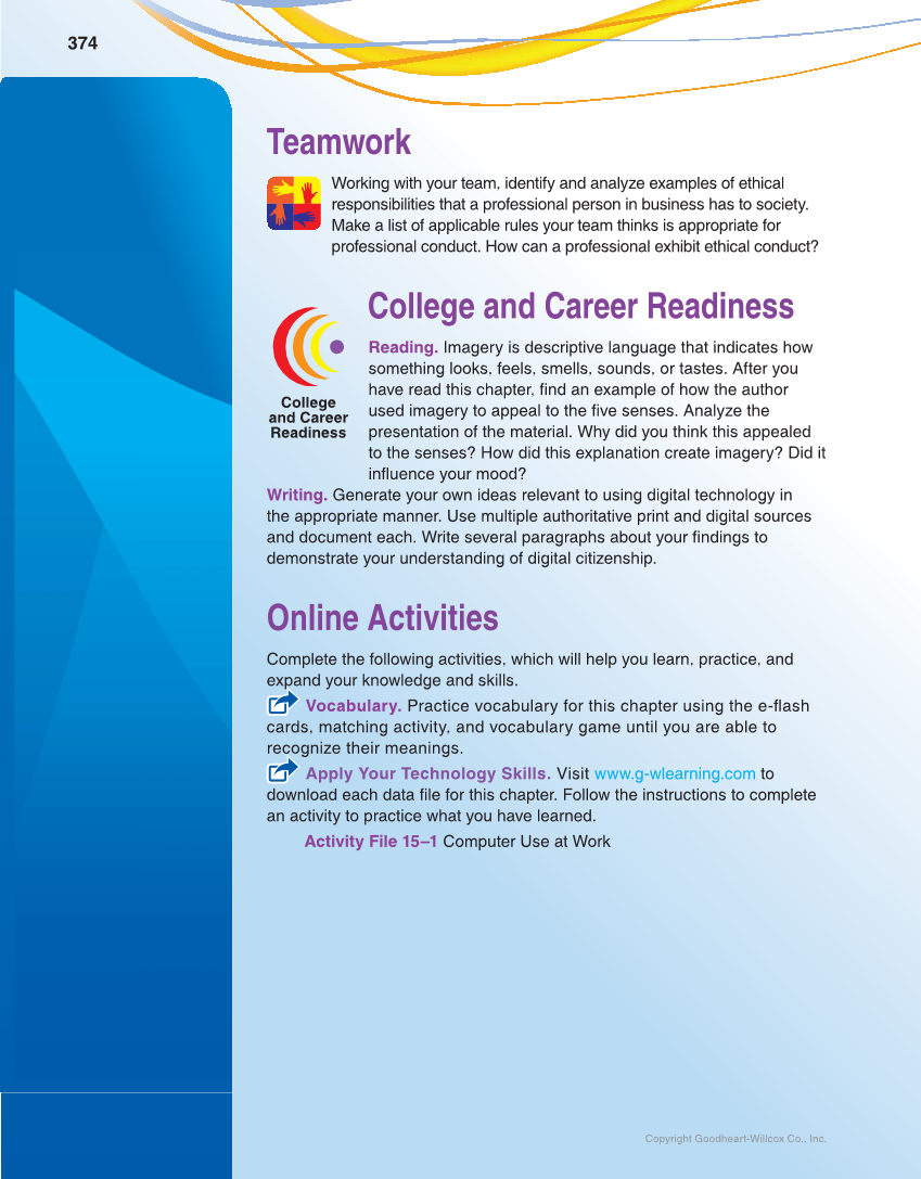 School to Career, 11th Edition page 374