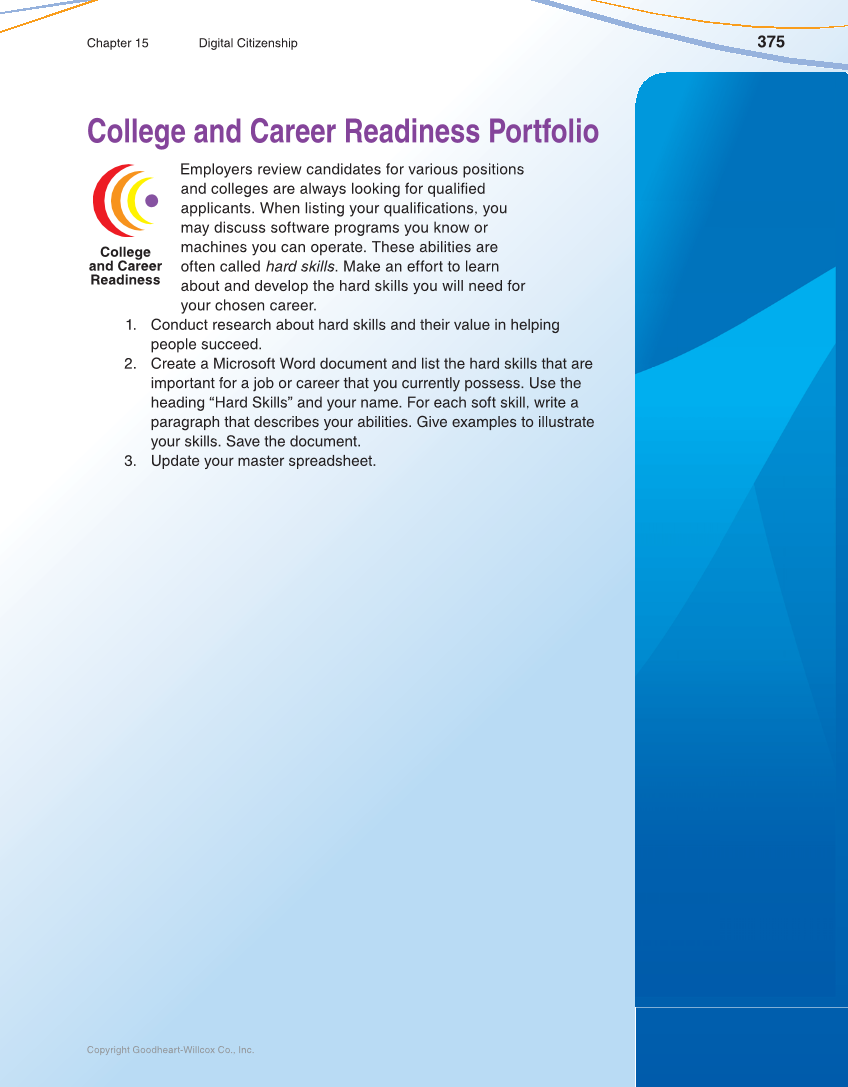 School to Career, 11th Edition page 375