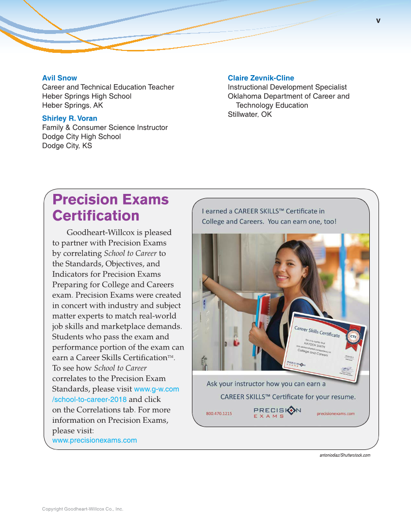 School to Career, 11th Edition page v