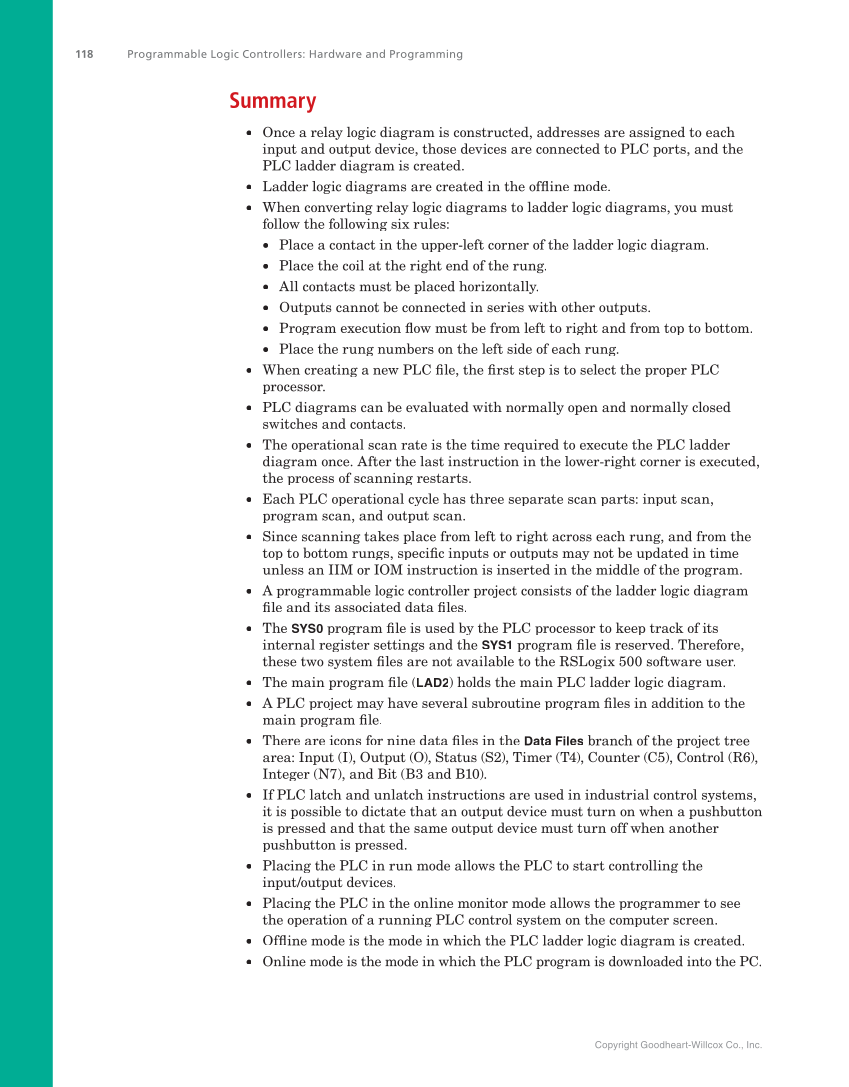 Programmable Logic Controllers: Hardware and Programming, 4th Edition page 118