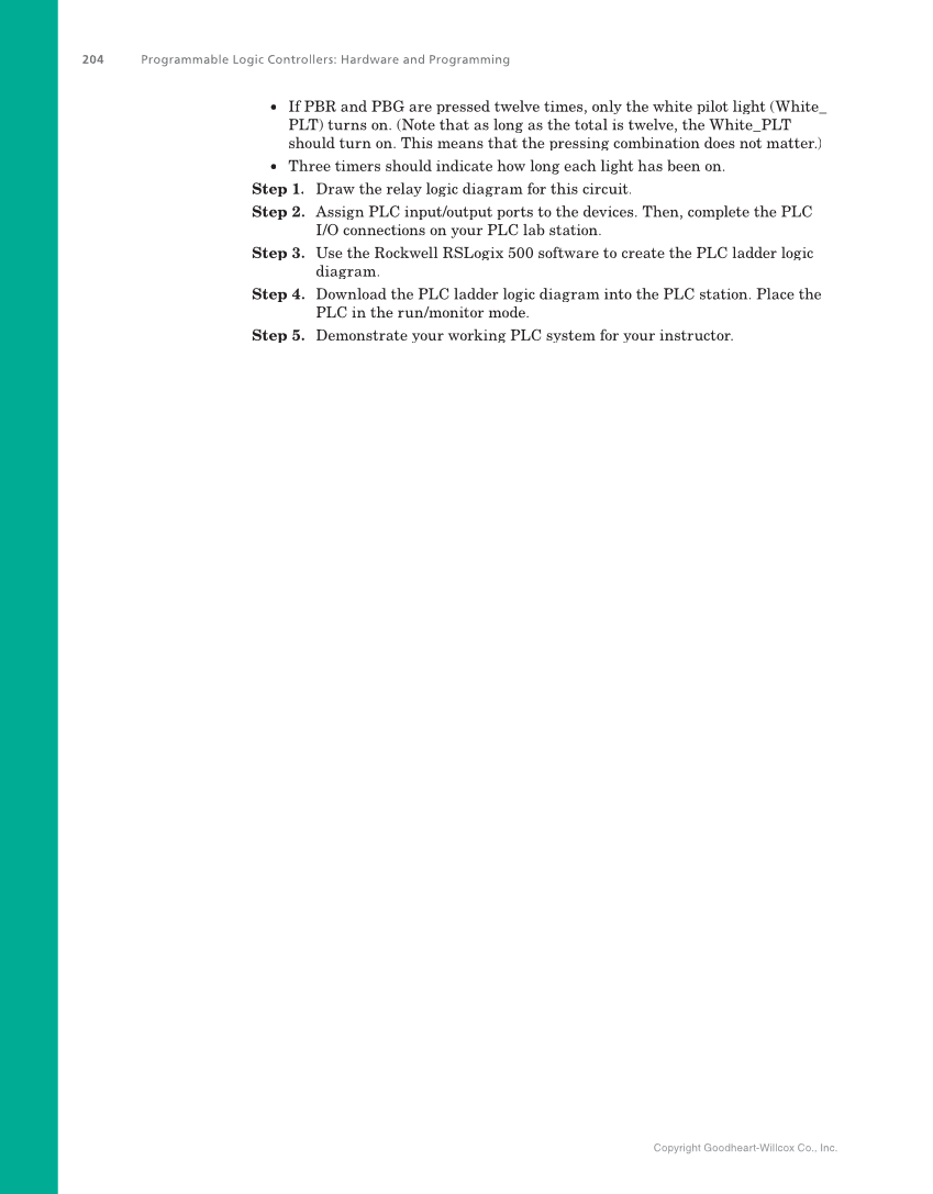 Programmable Logic Controllers: Hardware and Programming, 4th Edition page 204
