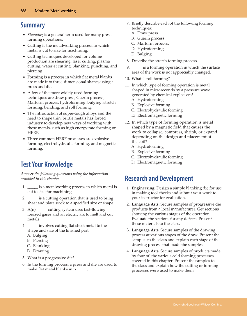 Modern Metalworking, 10th Edition page 288