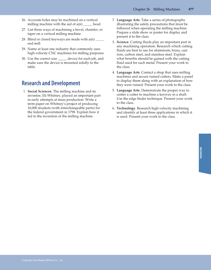 Modern Metalworking, 10th Edition page 477