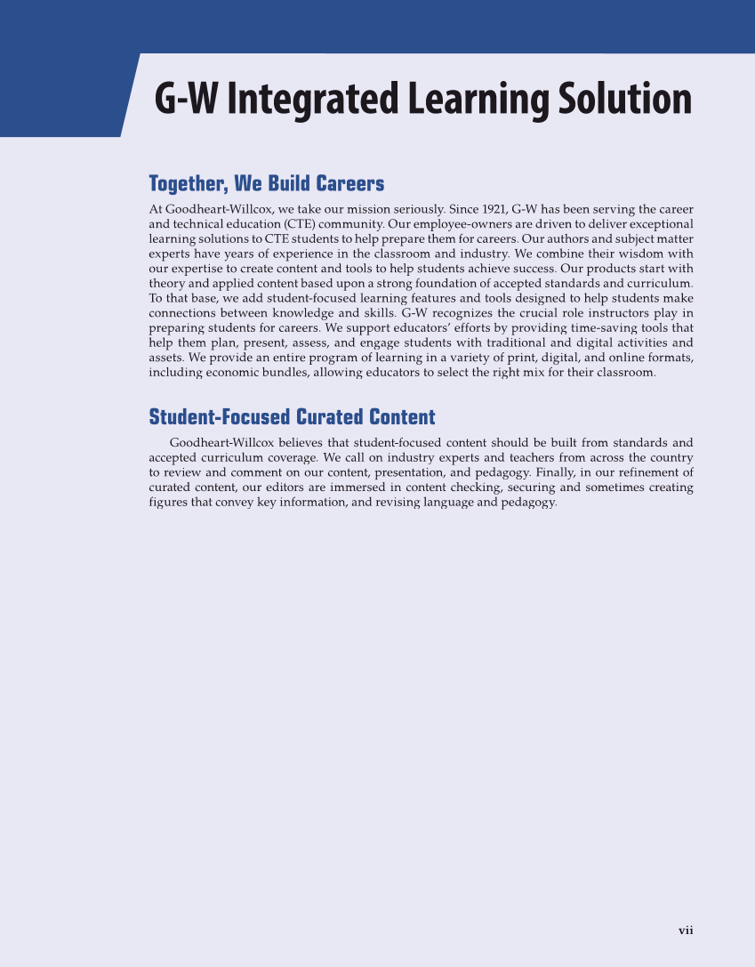 Modern Metalworking, 10th Edition page vii