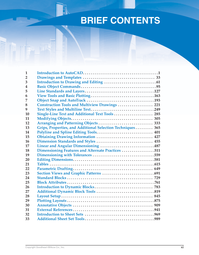 AutoCAD and Its Applications—Basics 2019, 26th Edition page xi