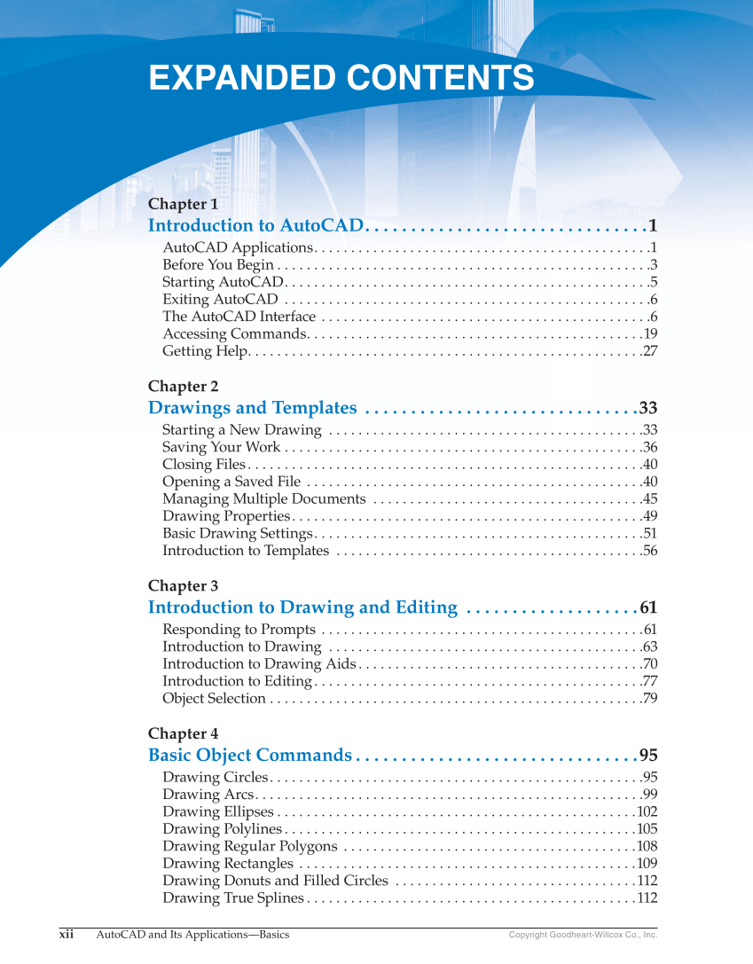AutoCAD and Its Applications—Basics 2019, 26th Edition page xii