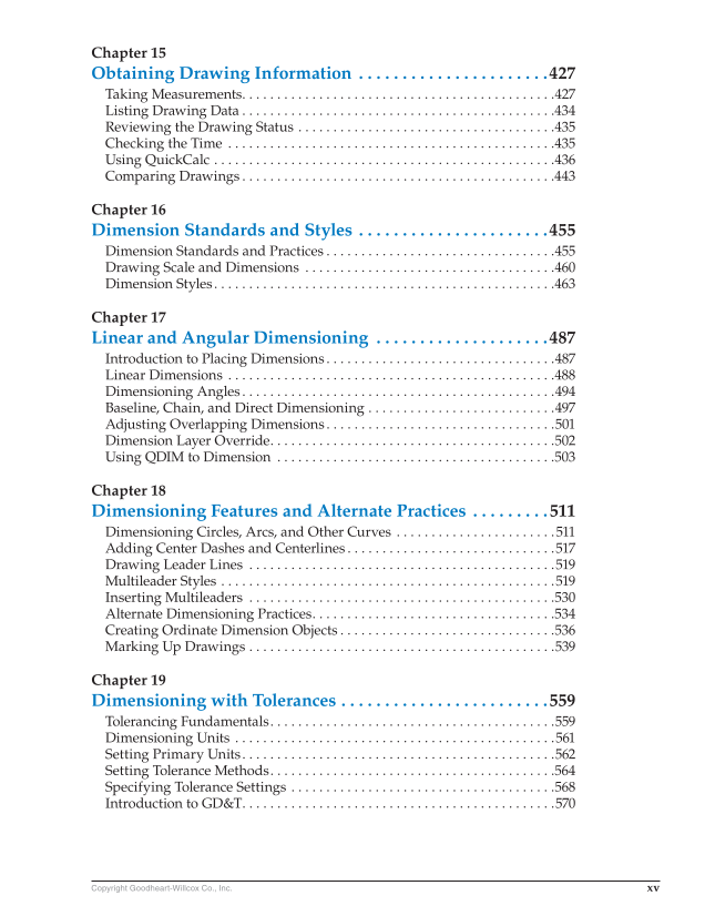 AutoCAD and Its Applications—Basics 2019, 26th Edition page xv