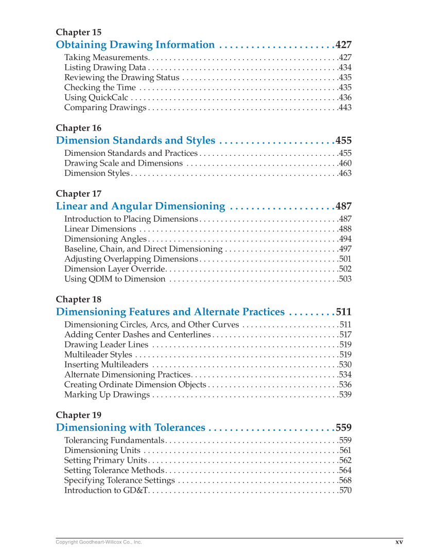 AutoCAD and Its Applications—Basics 2019, 26th Edition page xv